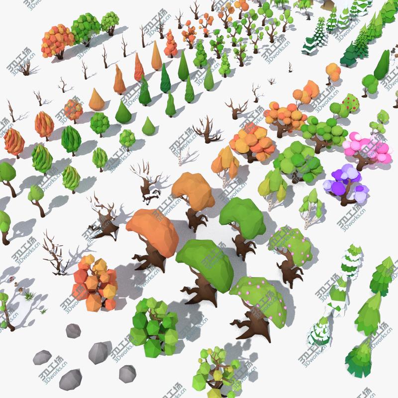 images/goods_img/20210319/LowPoly 140 Trees - 21 Bonus Items 3D model/1.jpg